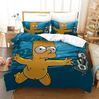 Housse de Couette Les Simpsons Bart Nirvana